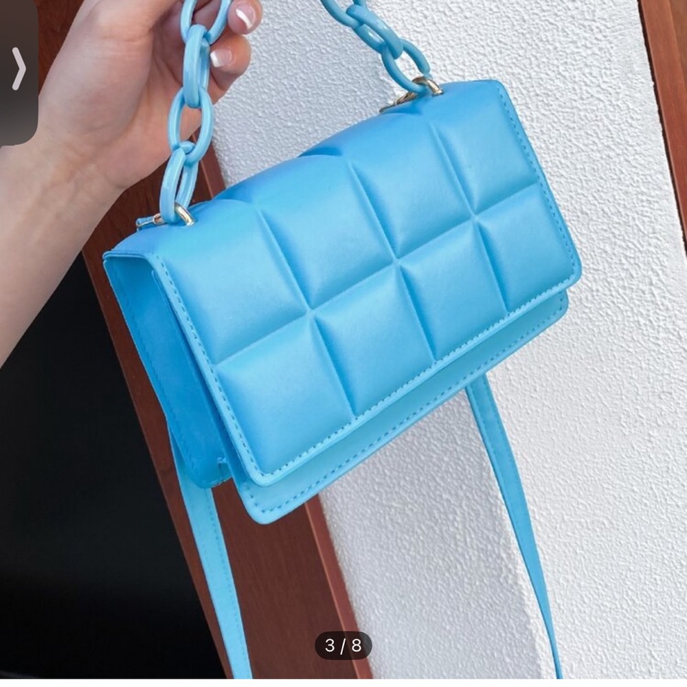 Blue Quilted Women's Bag